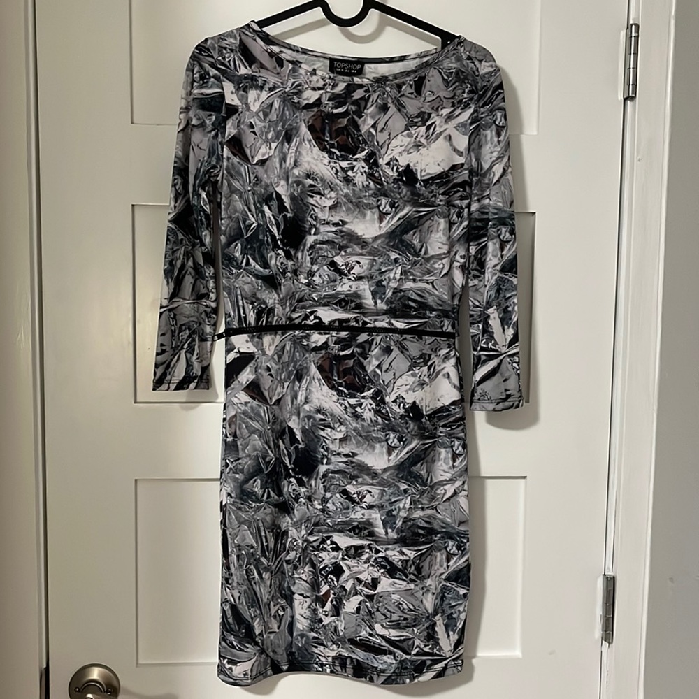TOPSHOP Size US 2  body con dress with zipper